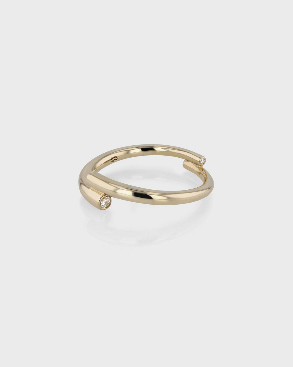 Float Diamond Ring Gold | Sarah & Sebastian