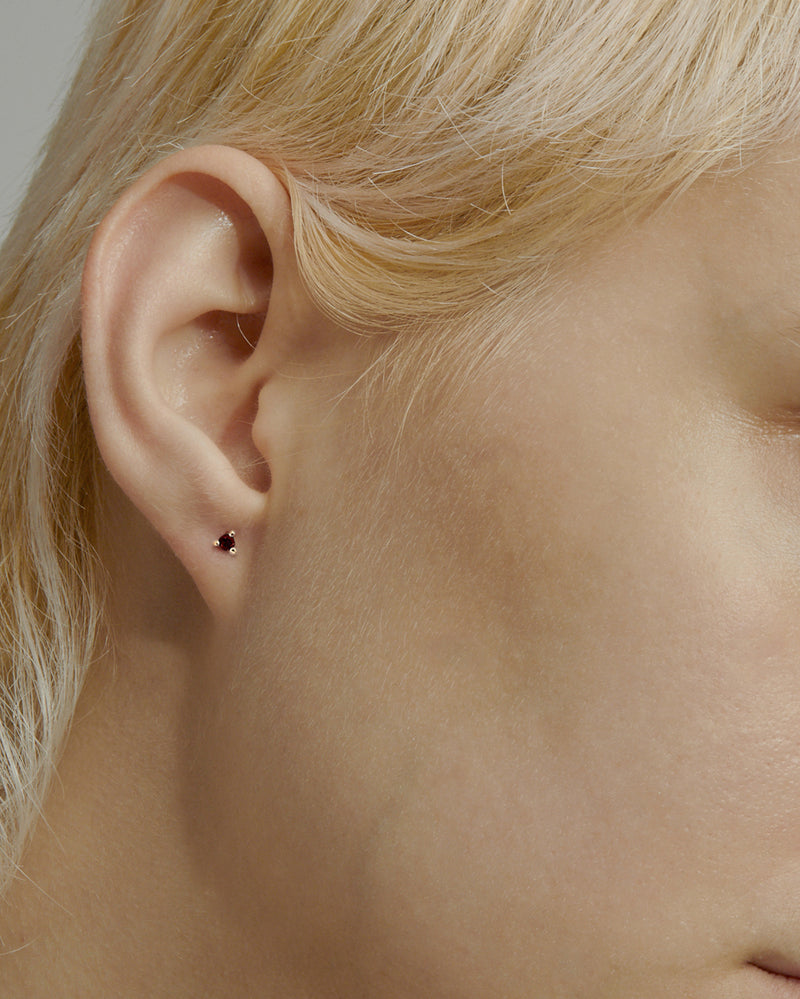 Garnet Birthstone Earring Gold | Sarah & Sebastian