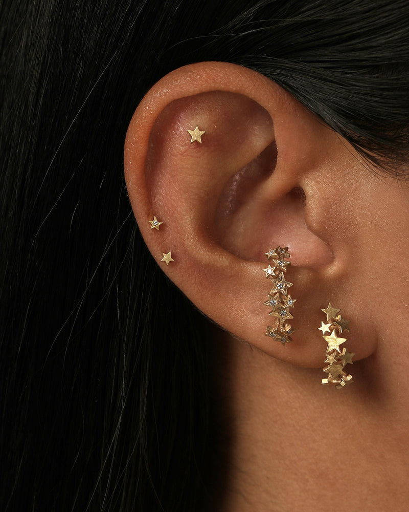 Kismet Diamond Cartilage Earring Gold | Sarah & Sebastian