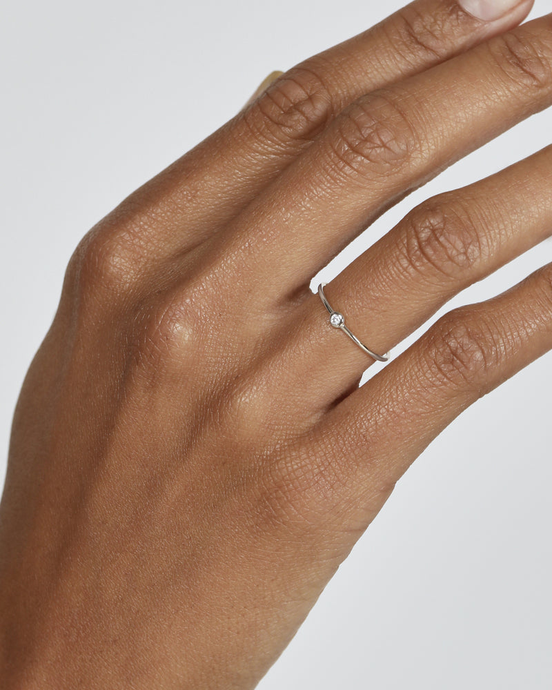 Lunette Diamond Ring White Gold | Sarah & Sebastian