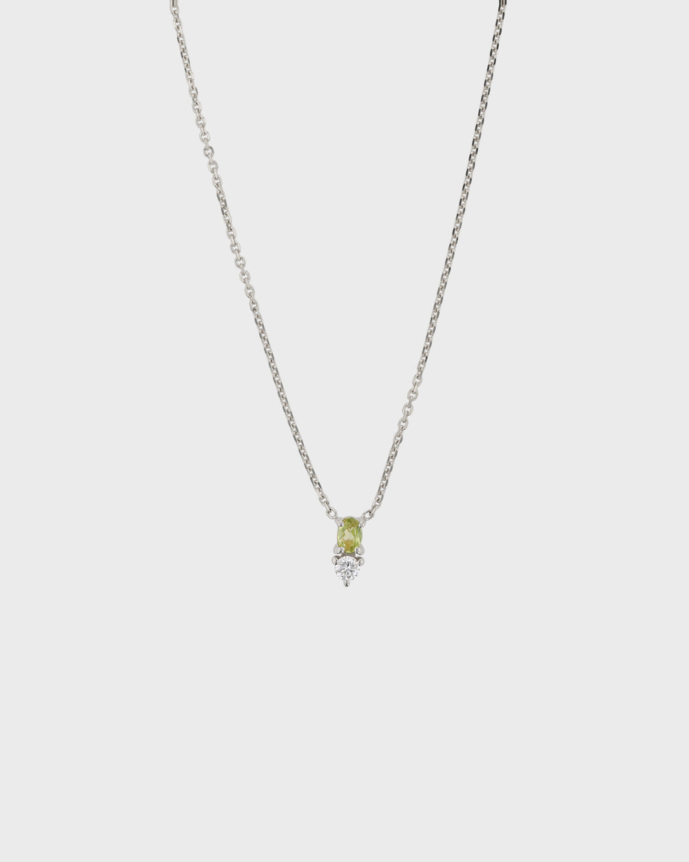 Buy Simulated Peridot Diamond Necklace 18 Inches in Sterling Silver and  Stainless Steel 3.10 ctw at ShopLC.