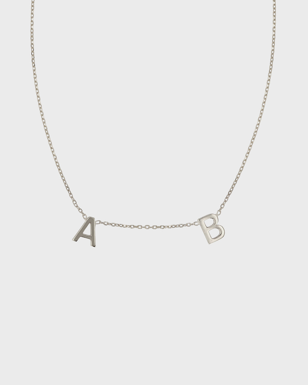 Personalized 5 Letter Necklace in 14k Gold (Single Spacing)