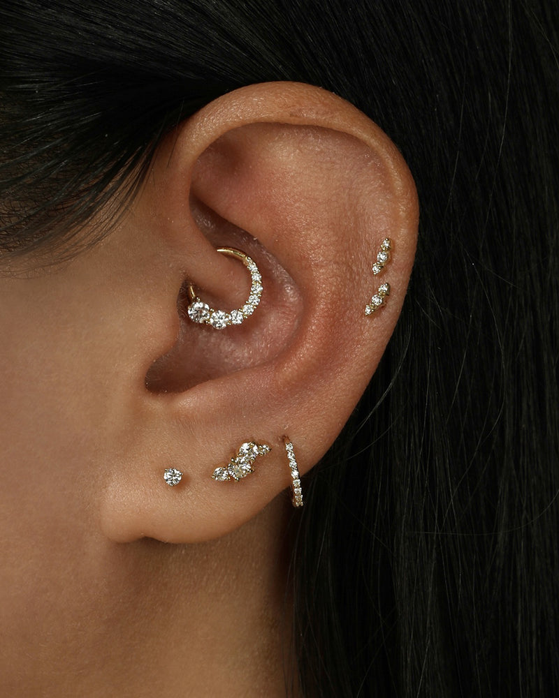 Ouroboros Diamond Daith Earring Gold | Sarah & Sebastian onBody