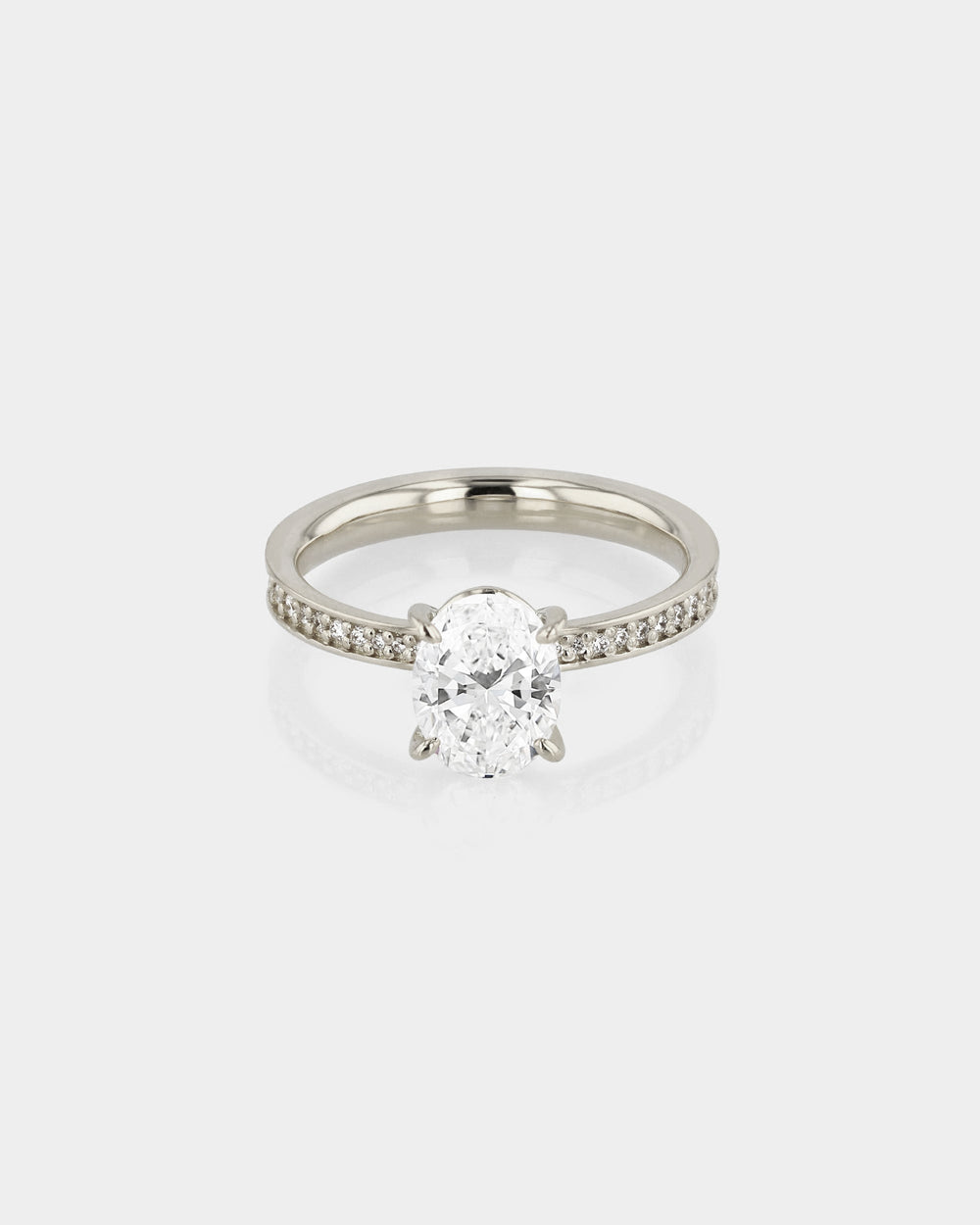 Oval Eternity Diamond Engagement Ring | Sarah & Sebastian
