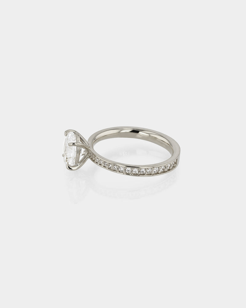 Oval Eternity Diamond Engagement Ring | Sarah & Sebastian