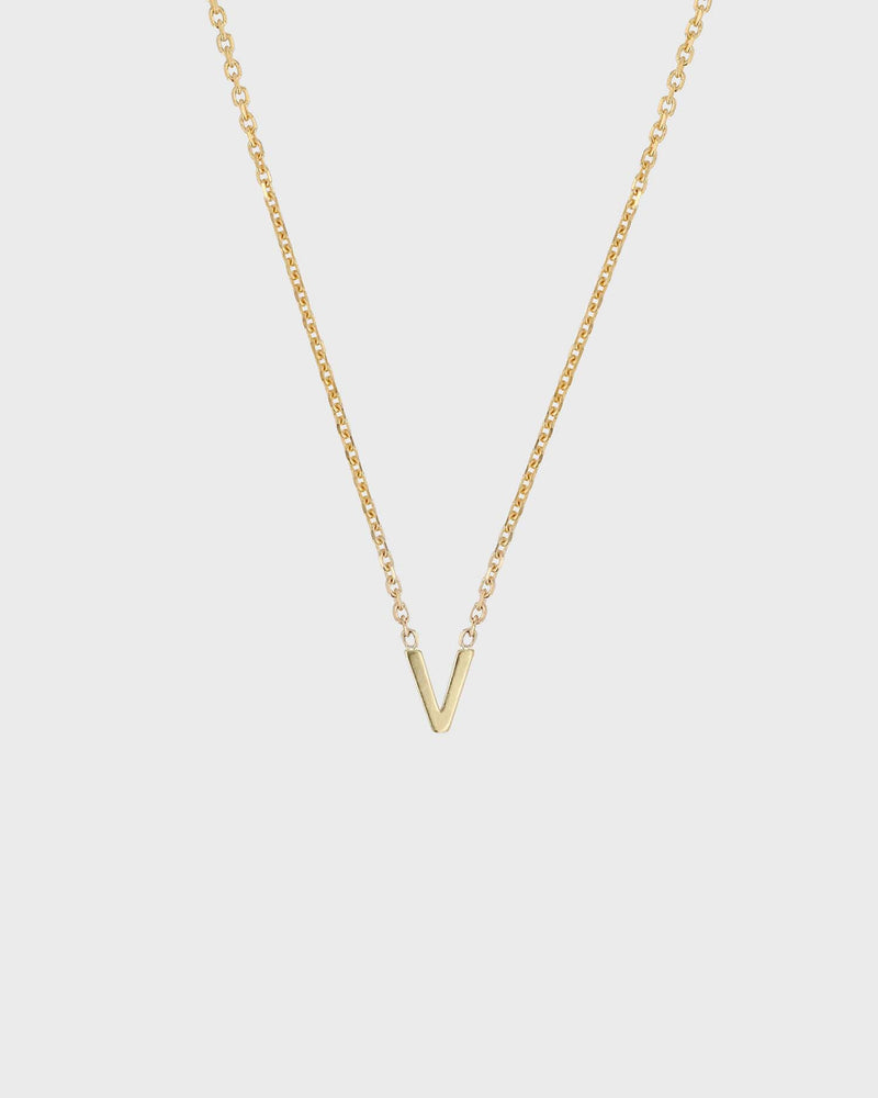 Petite Letter Pendant Necklace Gold | Sarah & Sebastian