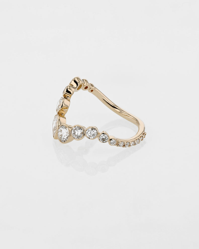 Pear Diamond Ocean Ring Gold by Sarah & Sebastian