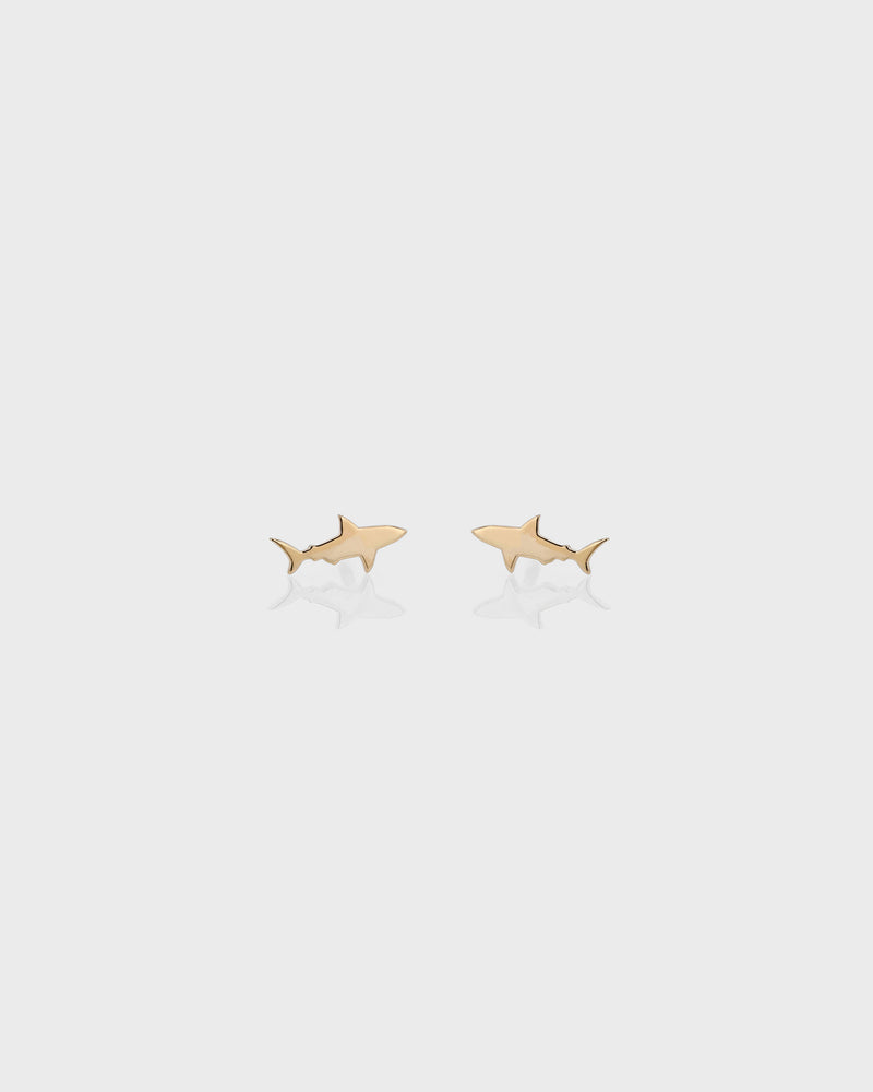 Shark Earrings Gold | Sarah & Sebastian