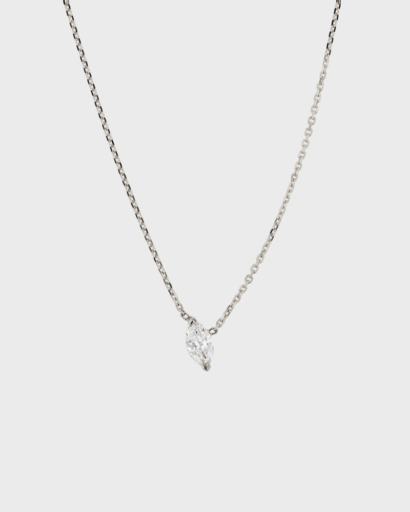 Solitaire Marquise Diamond Necklace Gold | Sarah & Sebastian