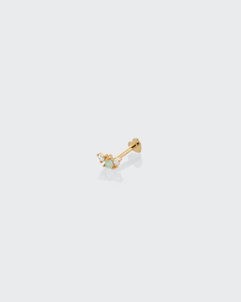 Tiny Chroma Opal Cartilage Earring Gold | Sarah & Sebastian