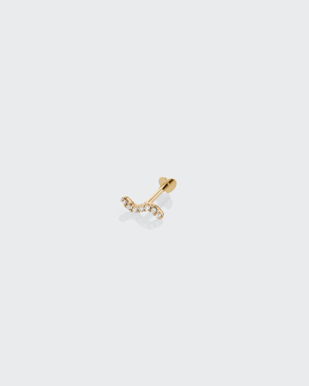 Tiny Wave Cartilage Earring Stud Gold | Sarah & Sebastian