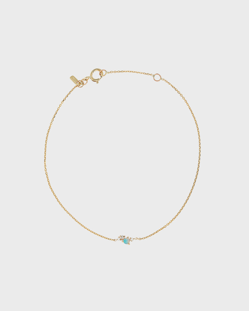 Tiny Chroma Opal Bracelet Gold | Sarah & Sebastian