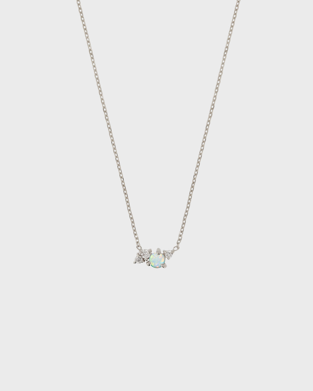 Tiny Chroma Opal Necklace White Gold | Sarah & Sebastian