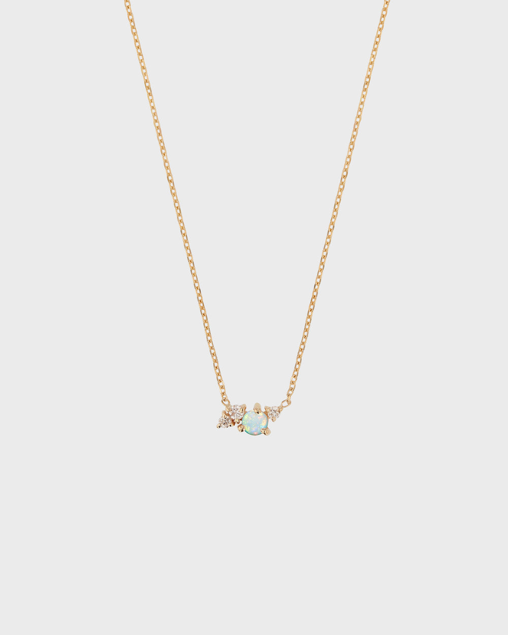 Tiny Chroma Opal Necklace Gold | Sarah & Sebastian