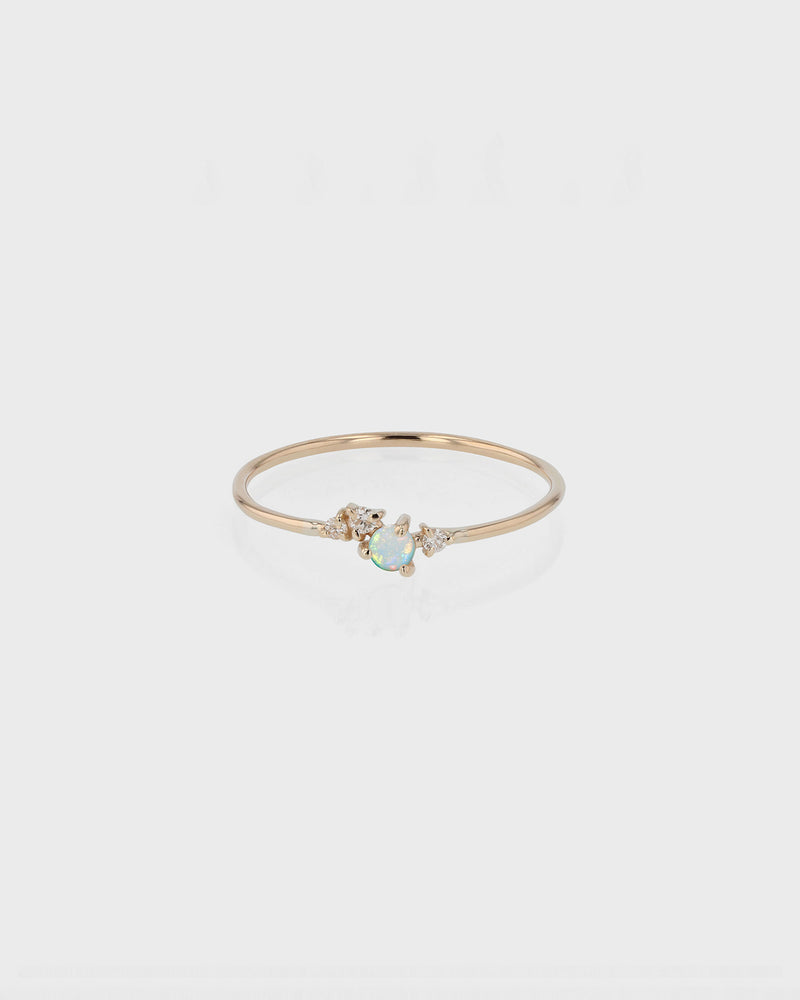 Tiny Chroma Opal Ring Gold | Sarah & Sebastian