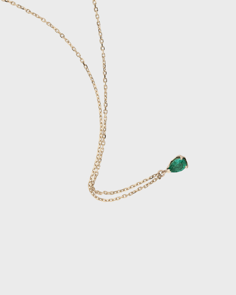 Xanthe Emerald Necklace Gold | Sarah & Sebastian