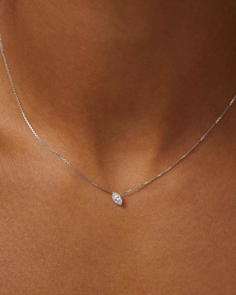 Solitaire Marquise Diamond II Necklace