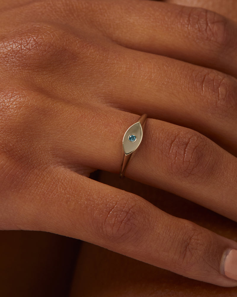 Nidin New Fashion Bohemia Lucky Evil Eye Opening Adjustable Shiny Zircon  Ring Women Charm Wedding Jewelry Retro Accessories - AliExpress