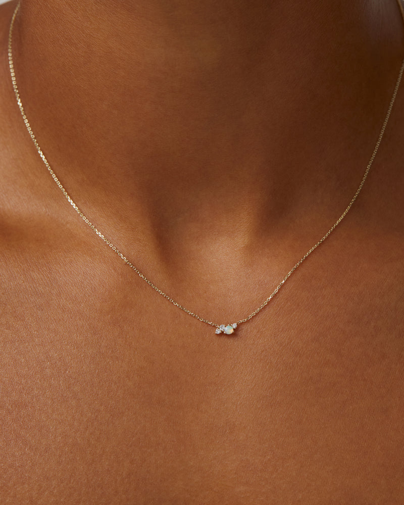 Tiny Chroma Opal Necklace